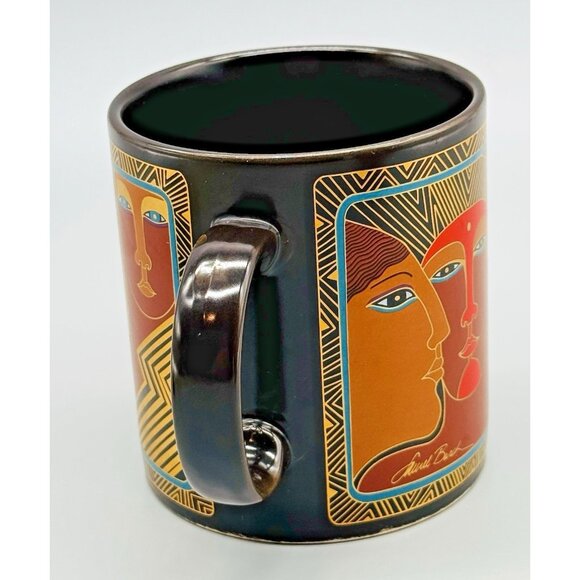 Laurel Burch Ancient Ancestors Egyptian Coffee Mug 1988 Japan Gold Vintage - Picture 5 of 9